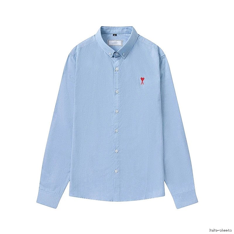 AMI minimalist style blue shirt