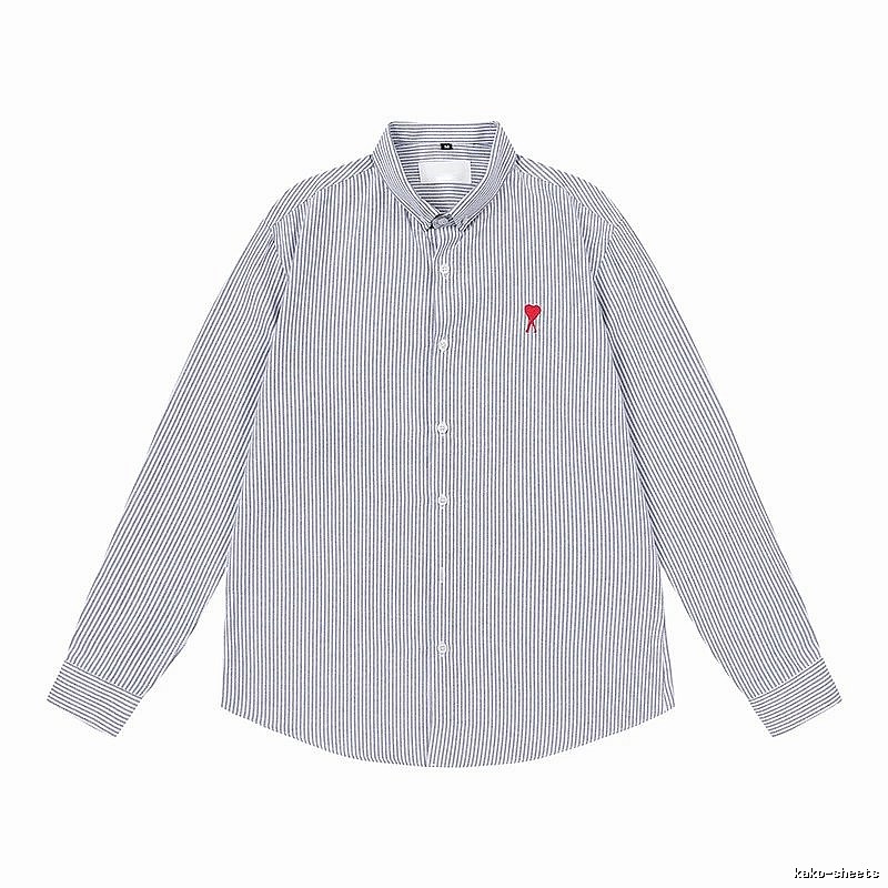 Ami striped minimalist style shirt