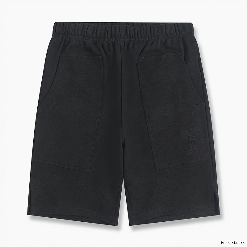 AMI Workwear Style Black Shorts