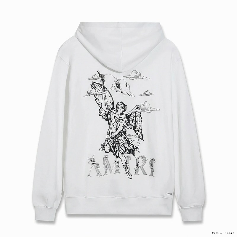AMIRI Angel Print White Sweatshirt