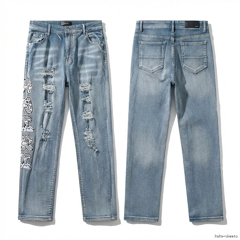 AMIRI Graffiti Ripped Jeans