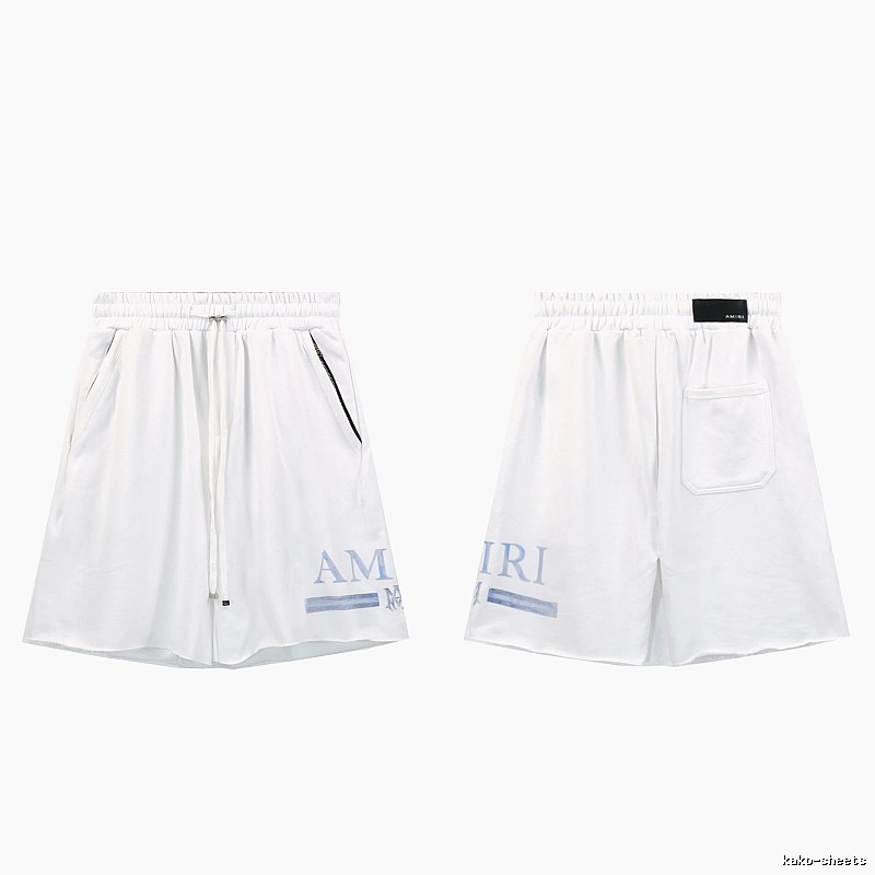AMIRI Letter Print Street Style White Shorts