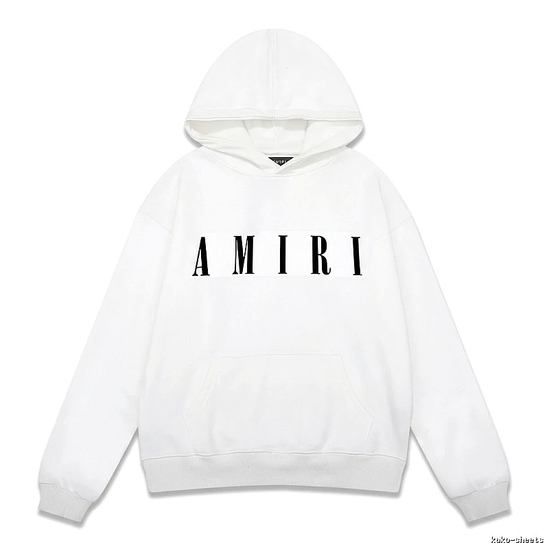 AMIRI minimalist style white hoodie