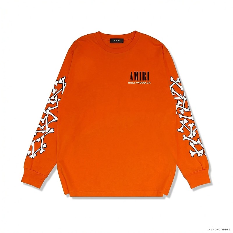 AMIRI orange sweatshirt with skull pattern