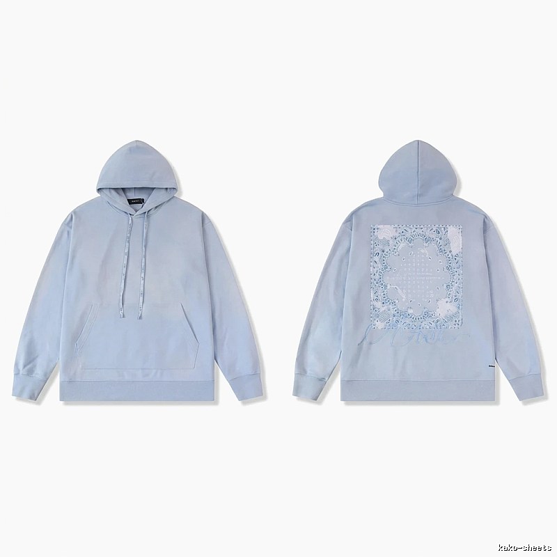 AMIRI Paisley Casual Light Blue Sweatshirt