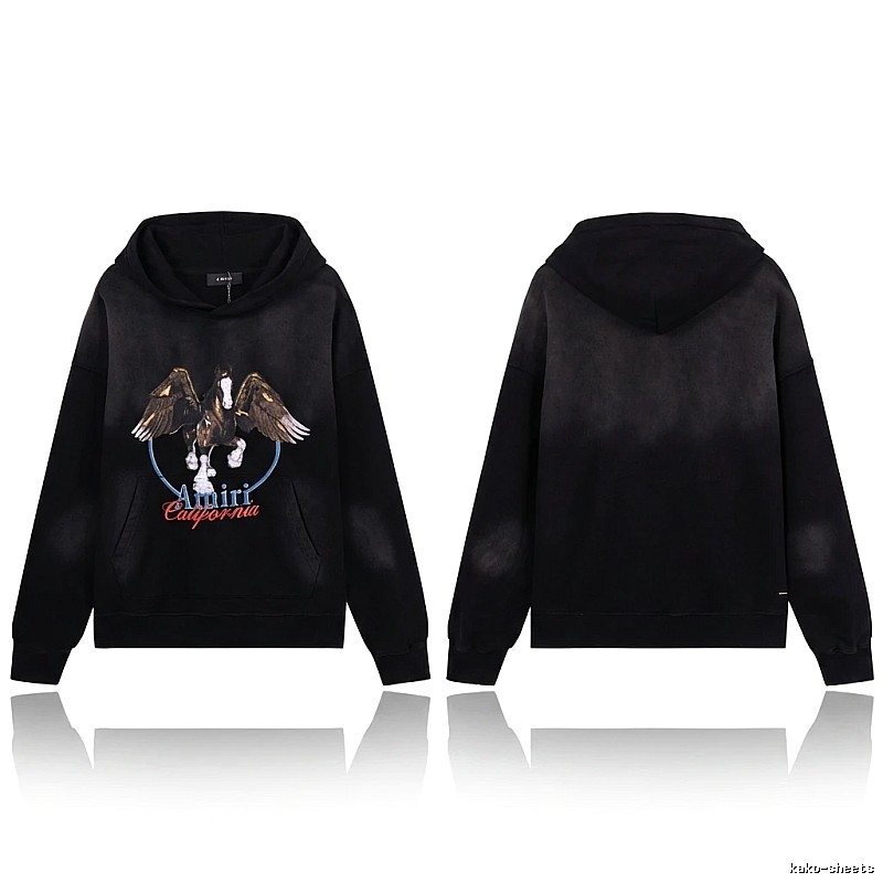 AMIRI Pegasus Retro Black Hoodie
