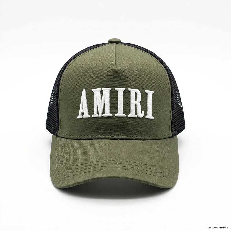 AMIRI Retro Style Olive Green Hat