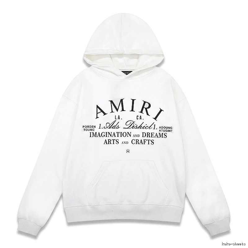 AMIRI retro-style white hoodie
