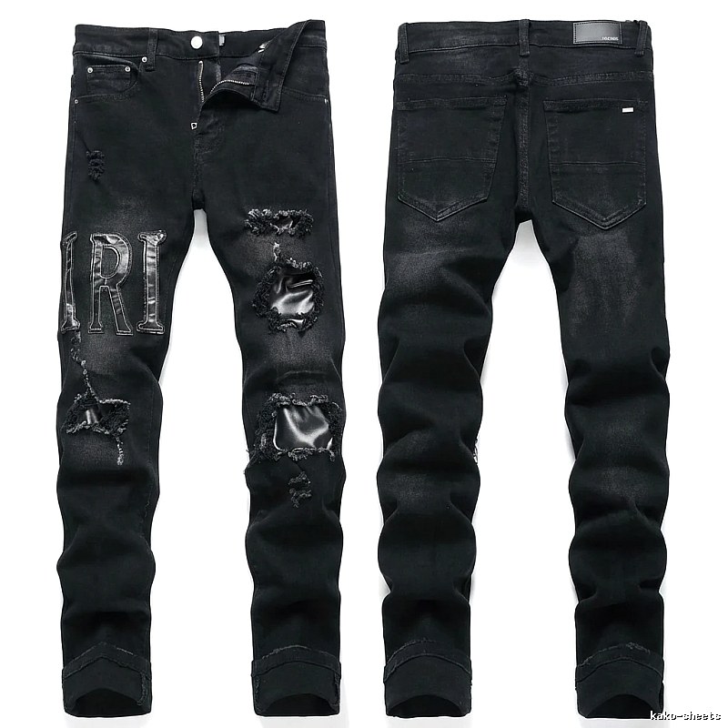 AMIRI Ripped Trendy Cool Black Pants