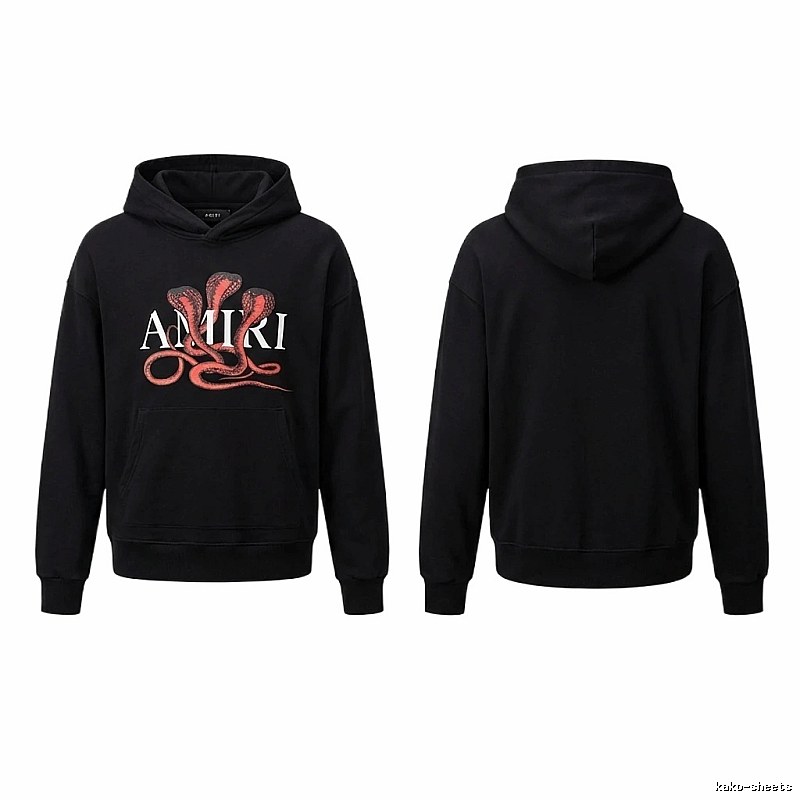 AMIRI Snake Pattern Trendy Cool Black Sweatshirt