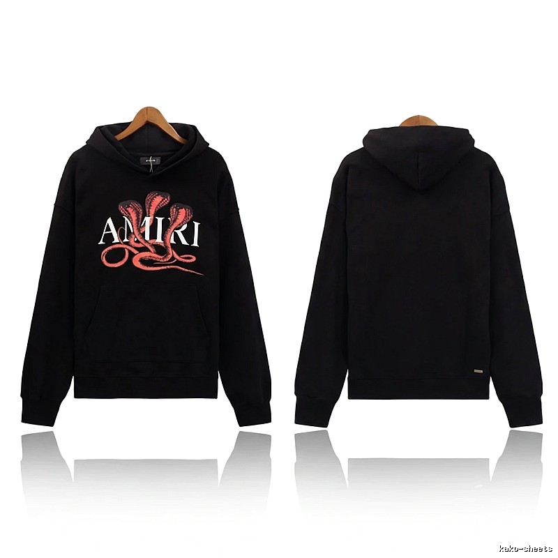 AMIRI Snake Print Trendy Black Sweatshirt