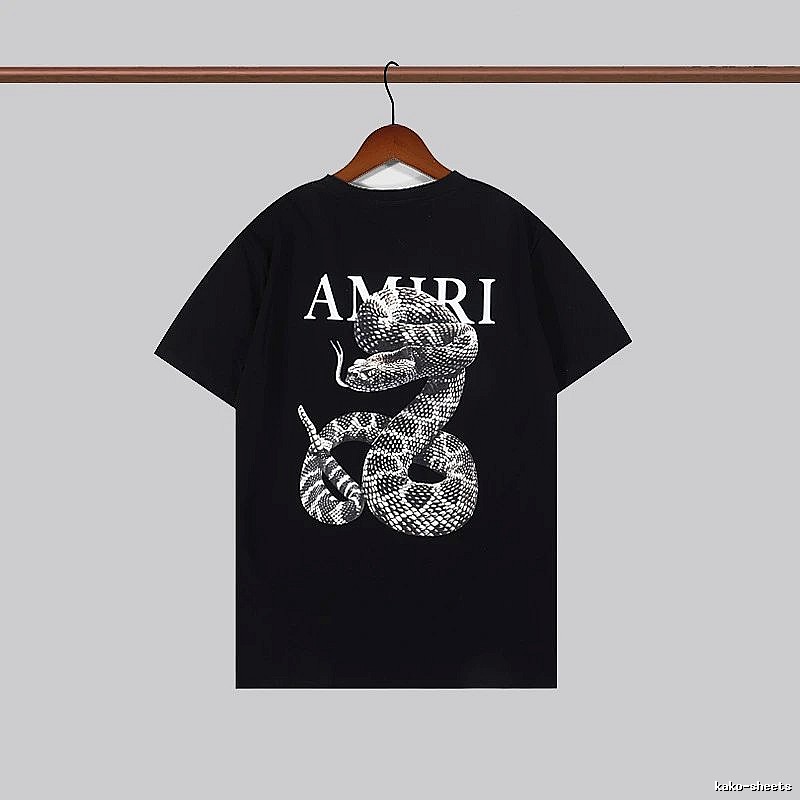 Amiri Statement Graphic T-shirt White Blue Amiri for Easy Pairing