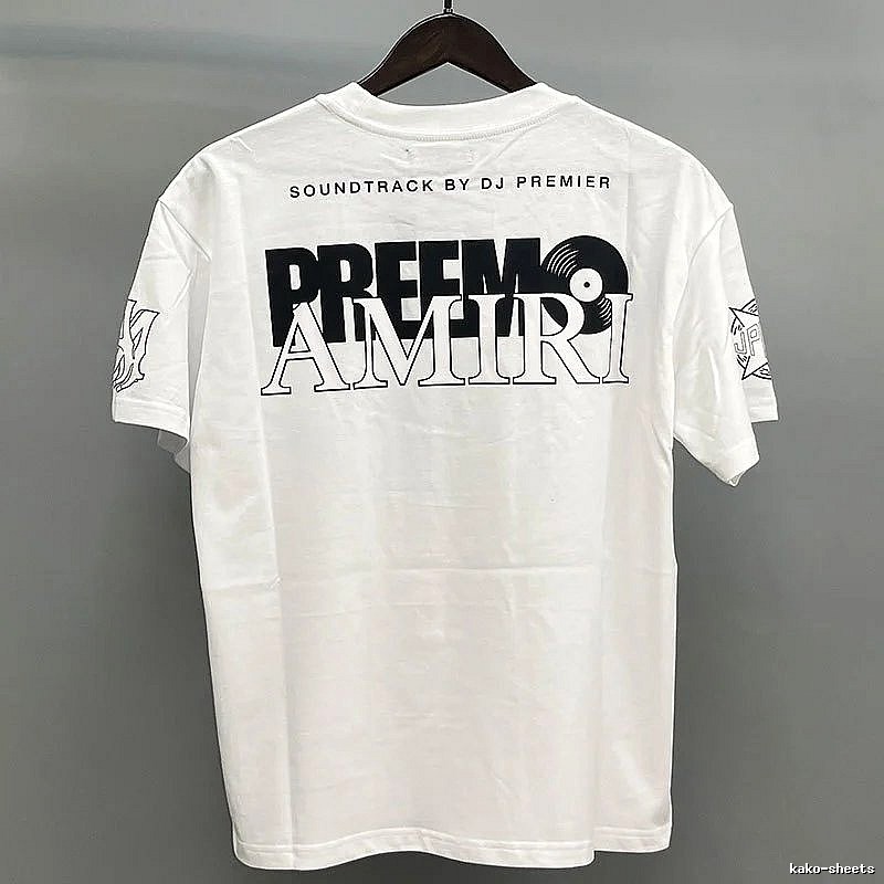 Amiri White Black Records Graphic T-Shirt Coffee Run