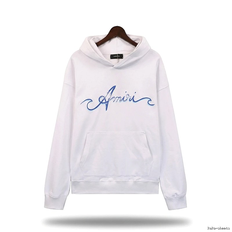 AMIRI white minimalist hoodie