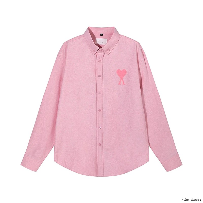 AMI's Love Minimalist Style Pink Shirt