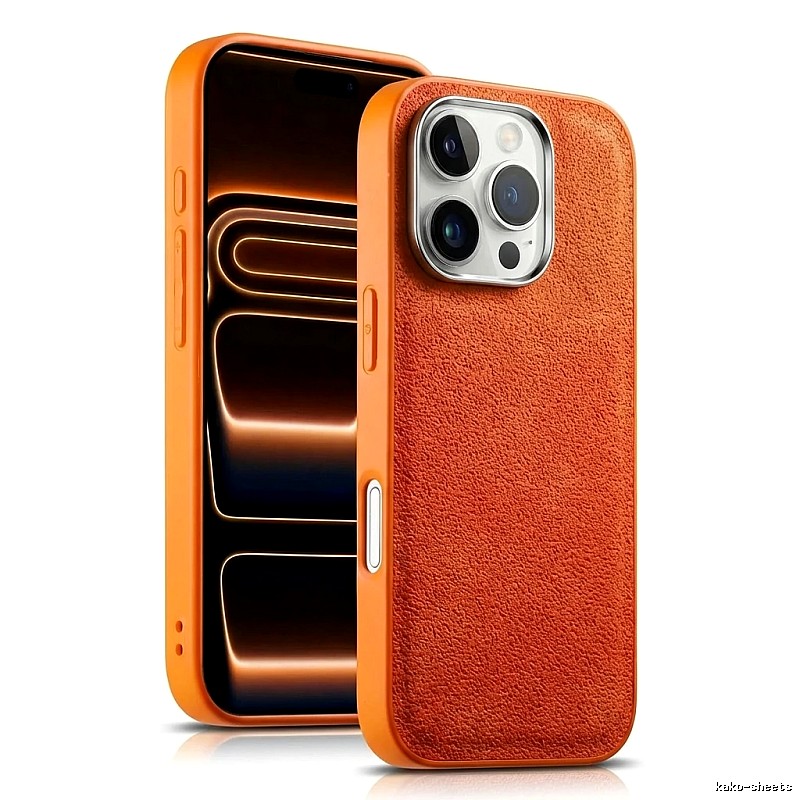 Apple iPhone retro-style orange phone case
