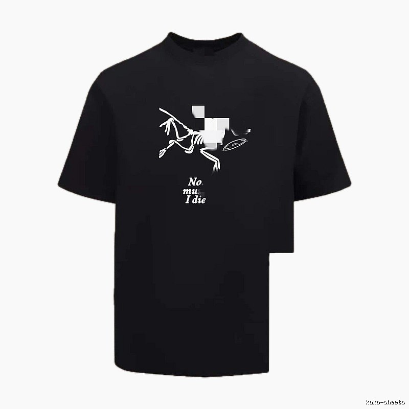 Arc'teryx Skull Print Street Style Black Short Sleeve T-Shirt