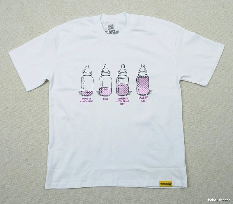 AwfulLot Bottle Print Street Style White T-Shirt
