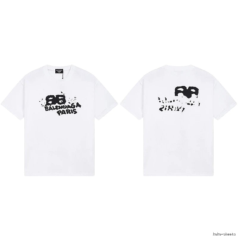 Balenciaga BB Print White T-shirt