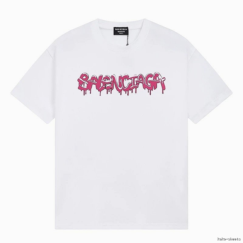 Balenciaga Graffiti Street Style White T-shirt