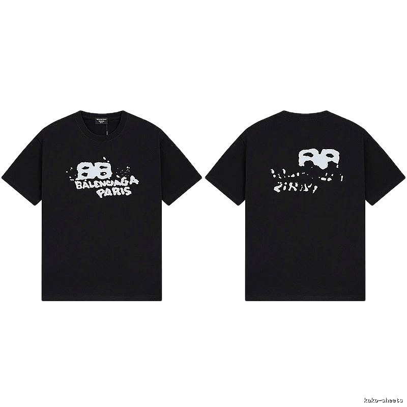 Balenciaga graffiti-style black T-shirt