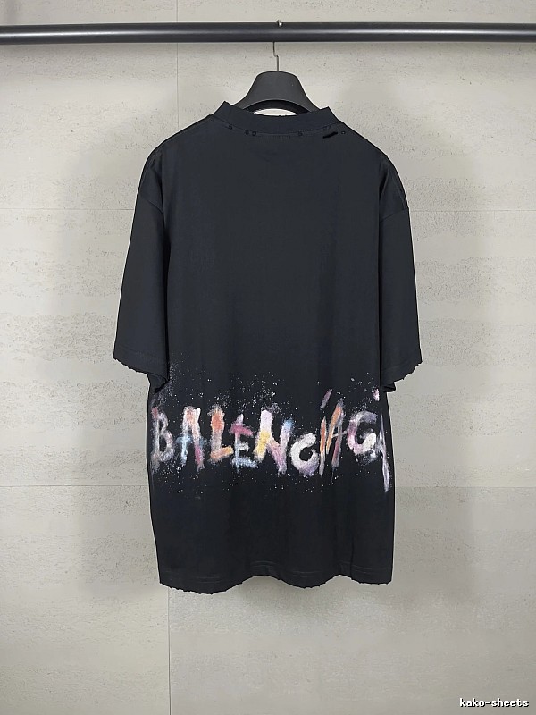 Balenciaga graffiti-style black T-shirt