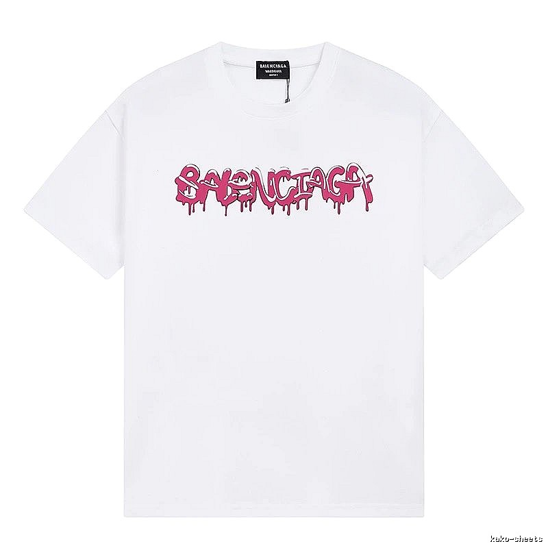 Balenciaga graffiti-style white T-shirt