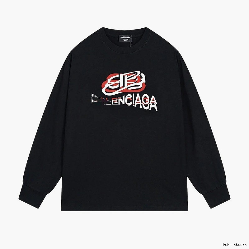 Balenciaga letter-style black T-shirt