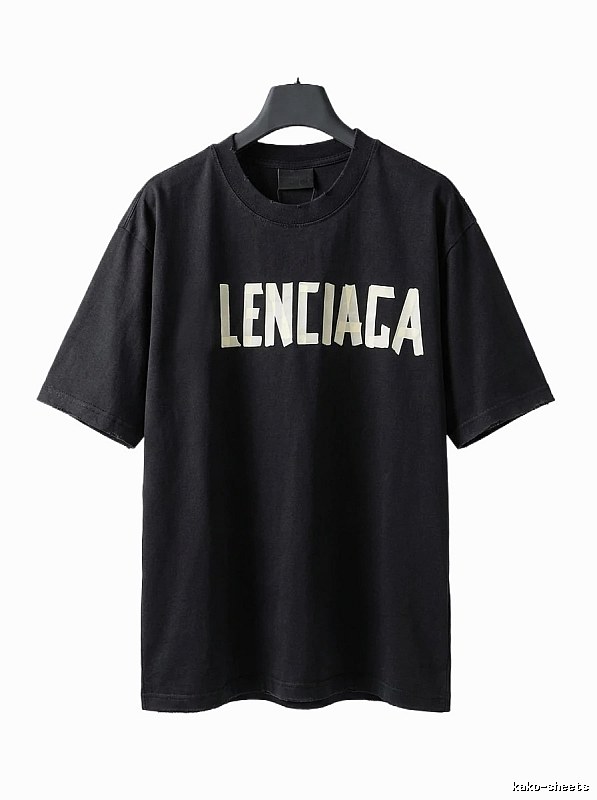 Balenciaga letter-style black T-shirt