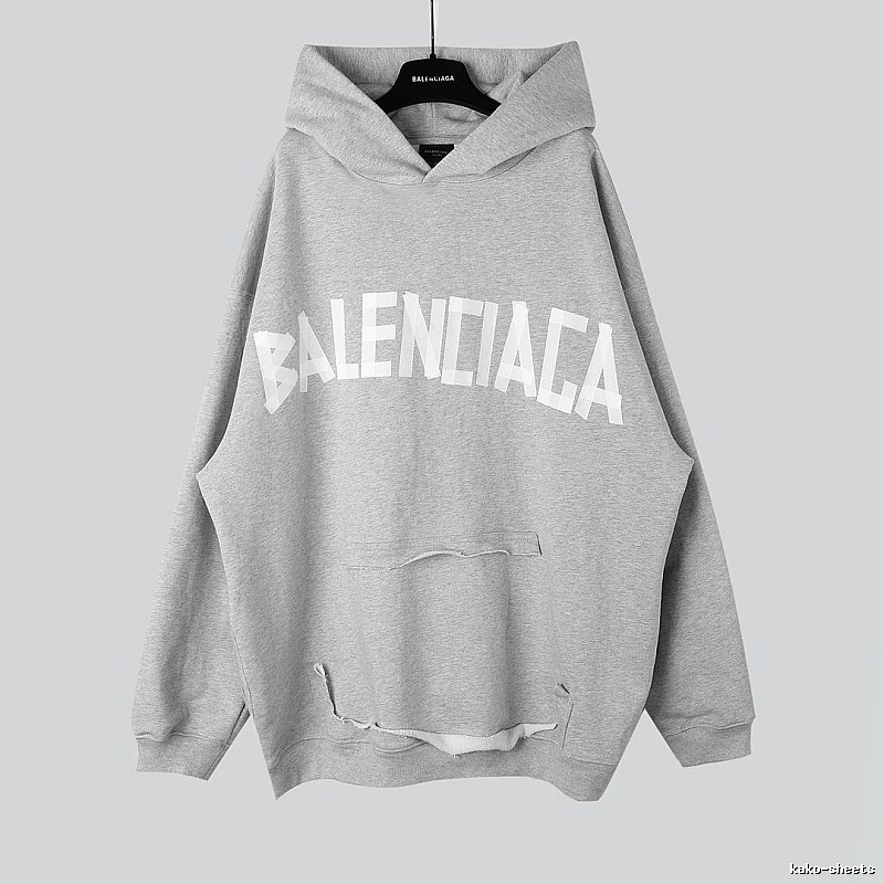 Balenciaga letter-style grey sweatshirt