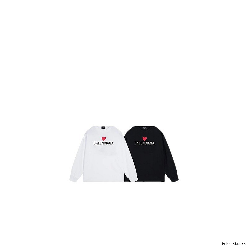 Balenciaga Love Heart Casual Style Long-sleeved Shirt