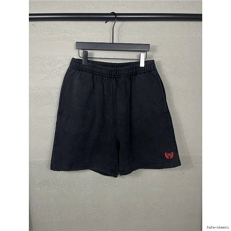 Balenciaga minimalist style black shorts