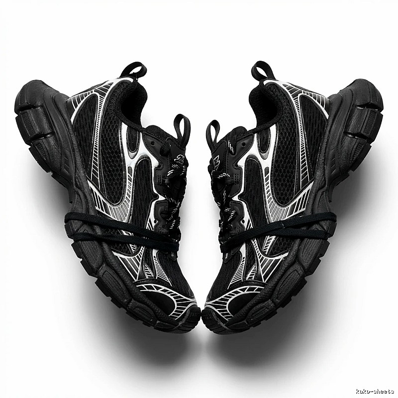Balenciaga retro black and grey sports shoes