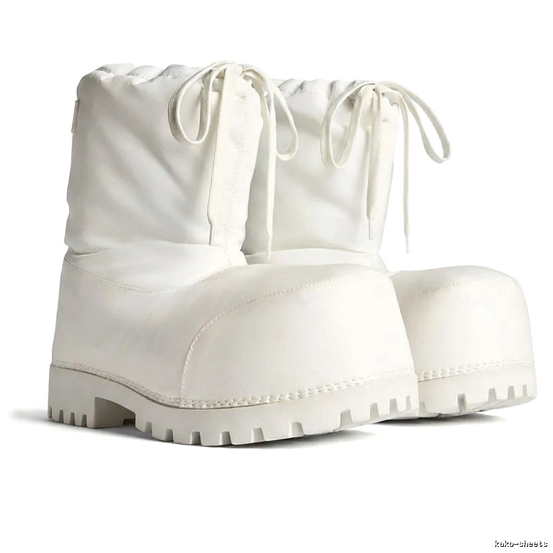 Balenciaga retro-style white boots