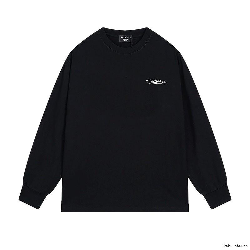 Balenciaga simple style black long-sleeved shirt