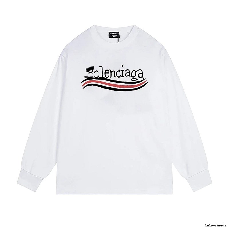 Balenciaga striped white long-sleeve