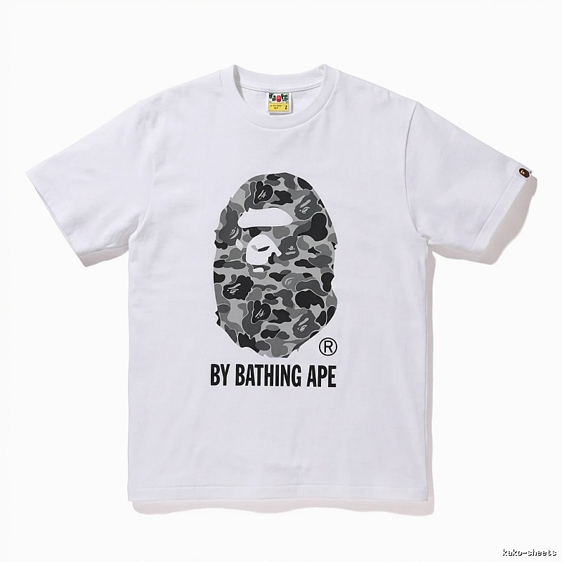 Bape Ape Head Camouflage Style White T-shirt