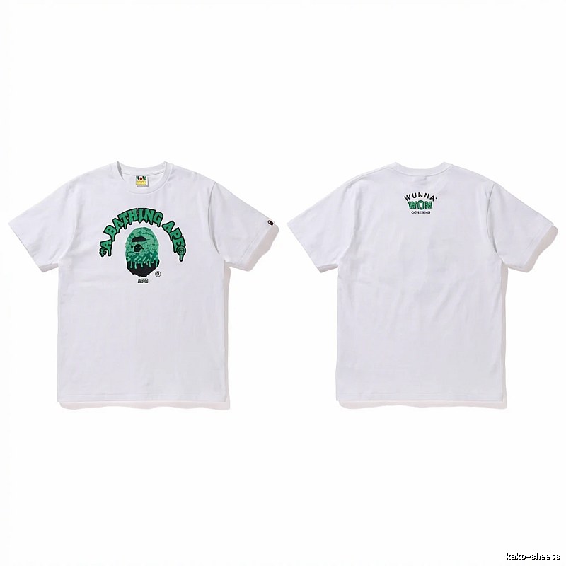 Bape Ape Head Minimalist Style White T-shirt