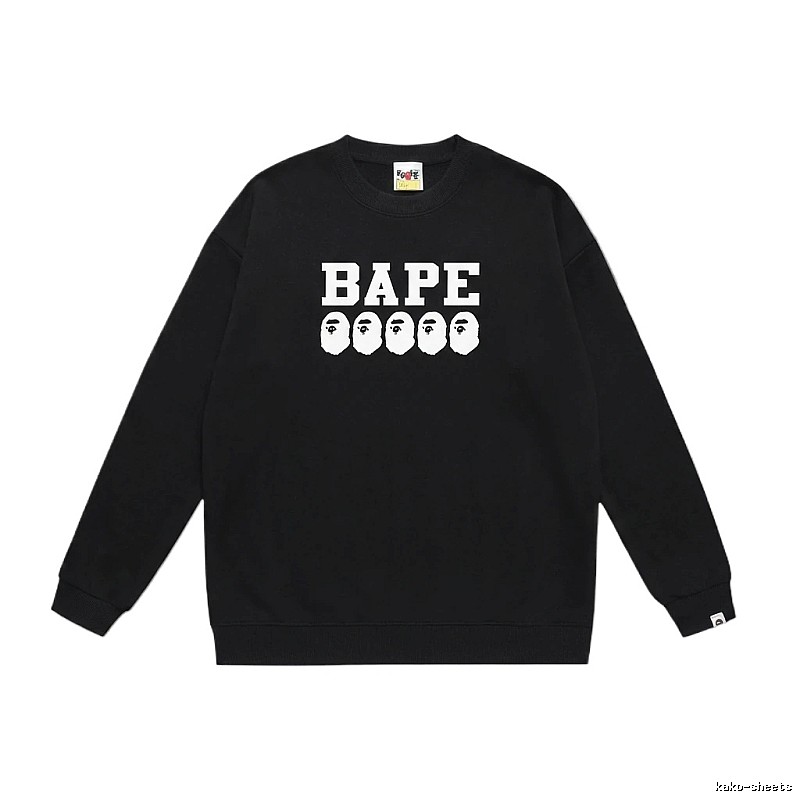 BAPE Ape Head Simple Black Sweatshirt