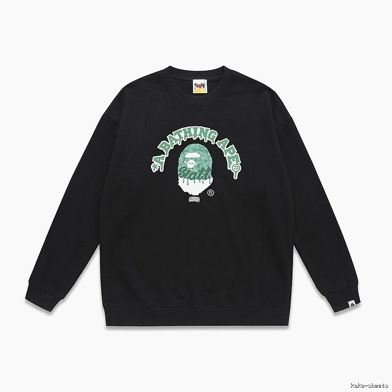 Bape Ape Head Trendy Cool Black Sweatshirt