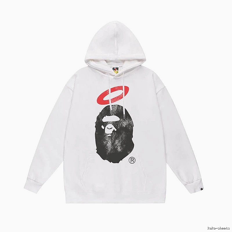 Bape Ape Head Trendy Cool Style White Sweatshirt