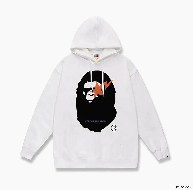 Bape Ape Head Trendy White Sweatshirt