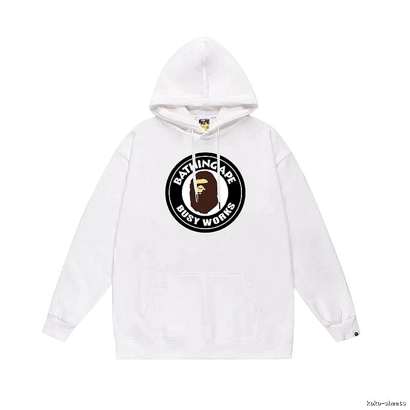 Bape Black Label Casual Style White Hoodie