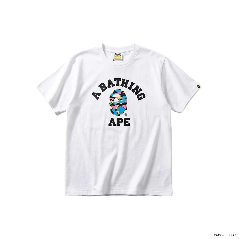 Bape Camouflage Alphabet White T-shirt