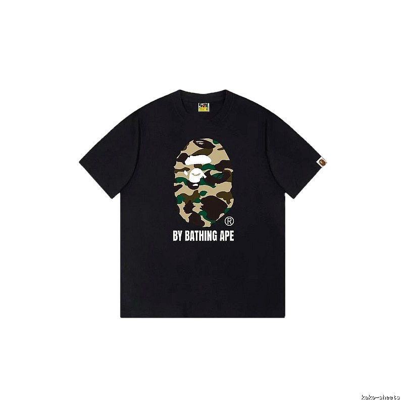 Bape camouflage style black T-shirt