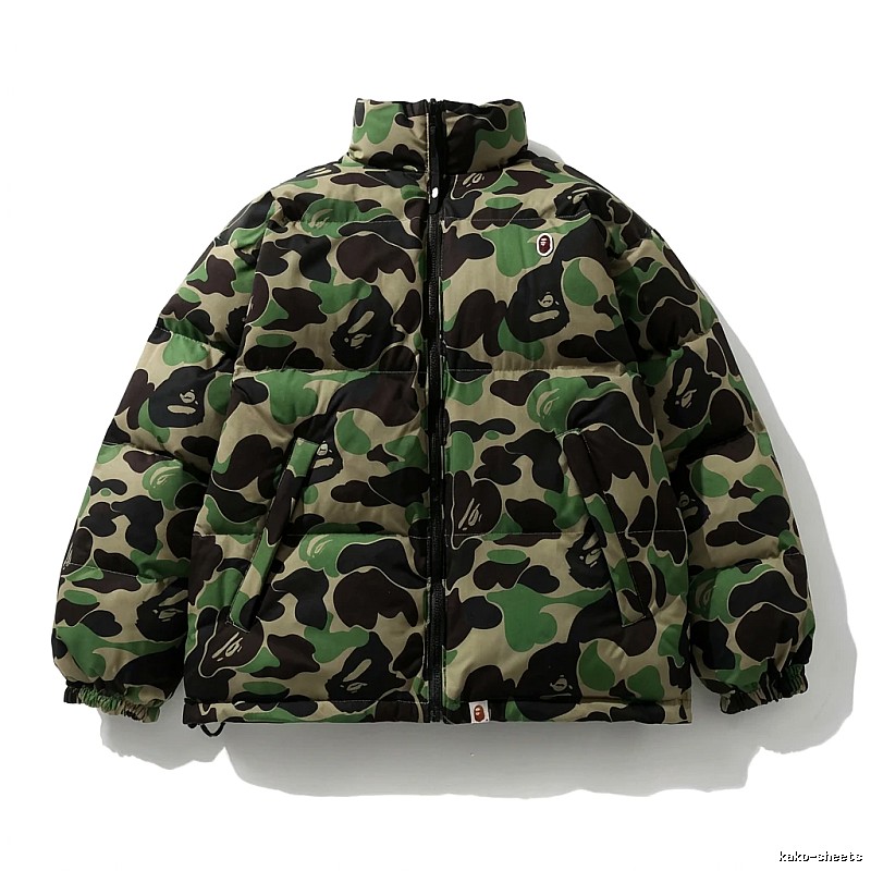 Bape camouflage-style down jacket