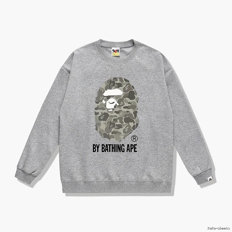 Bape camouflage-style grey sweatshirt