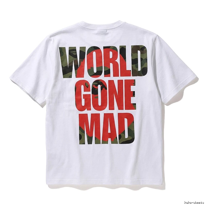 Bape camouflage style white T-shirt