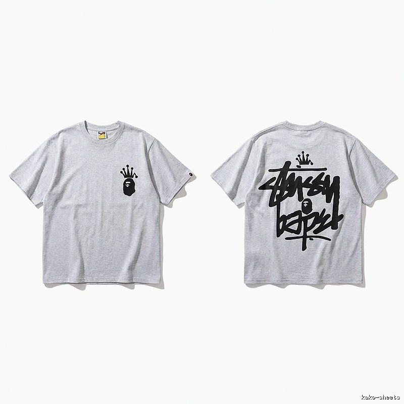 Bape Crown Trendy and Cool Style White T-shirt