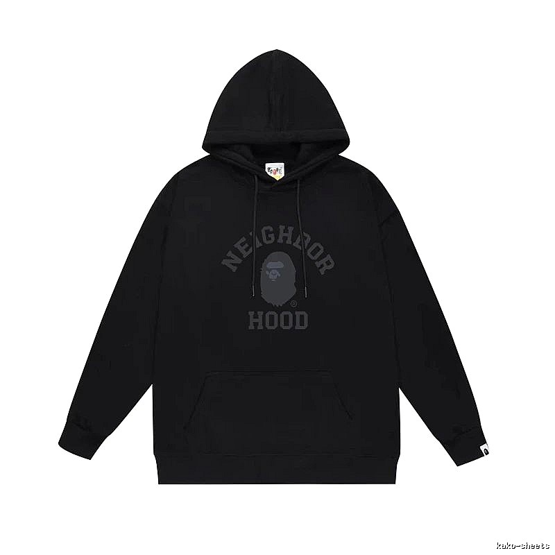 Bape Neighborhood black trendy hoodie